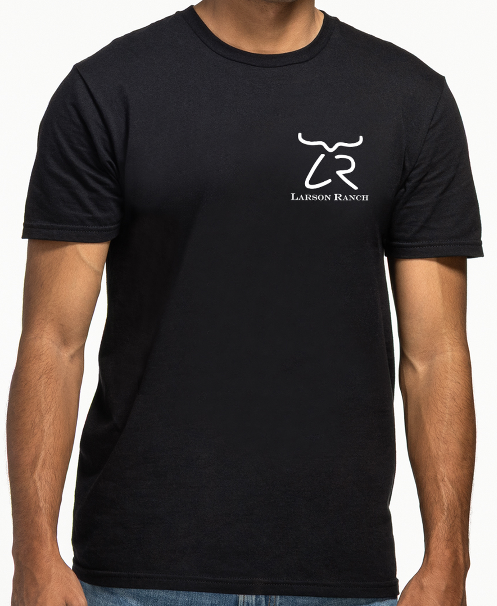 Larson Ranch short sleeve t-shirt with Logo back print