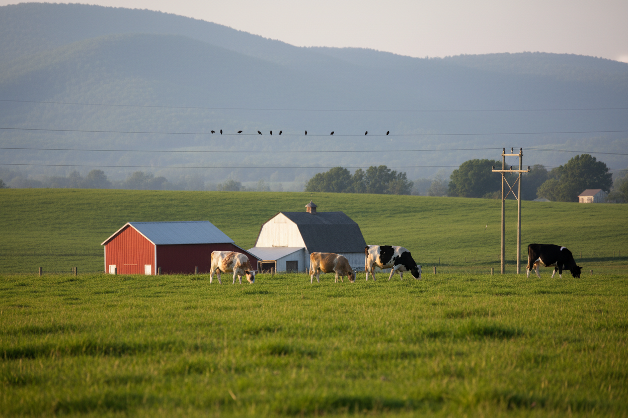Farm and cows